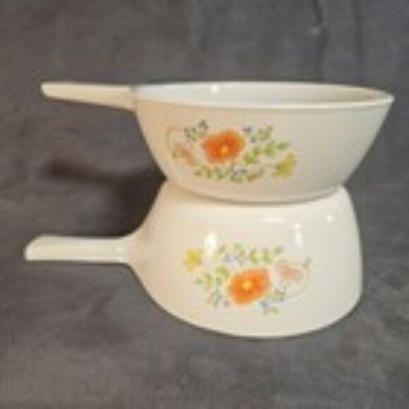 Vtg CORNINGWARE Wildflower P-82-B 1.5P SAUCE PAN & P-81-B 1P Sauce-skillet/1-Lid - Picture 12 of 12